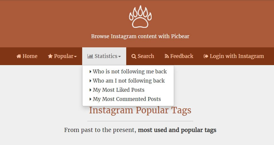 Analyze Instagram data with Picbear