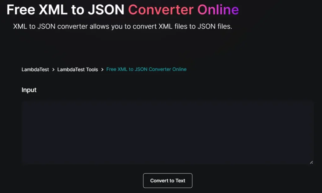Data Formatting - XML to JSON converter