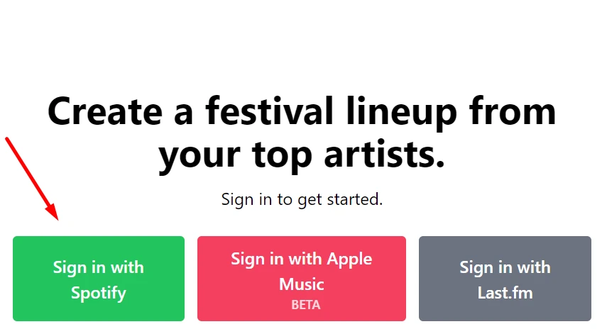 Create Your Spotify Festival Lineup