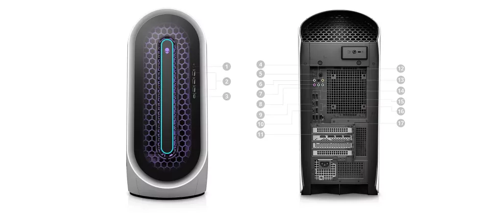 Alienware Aurora 2019 - ports and connectivity