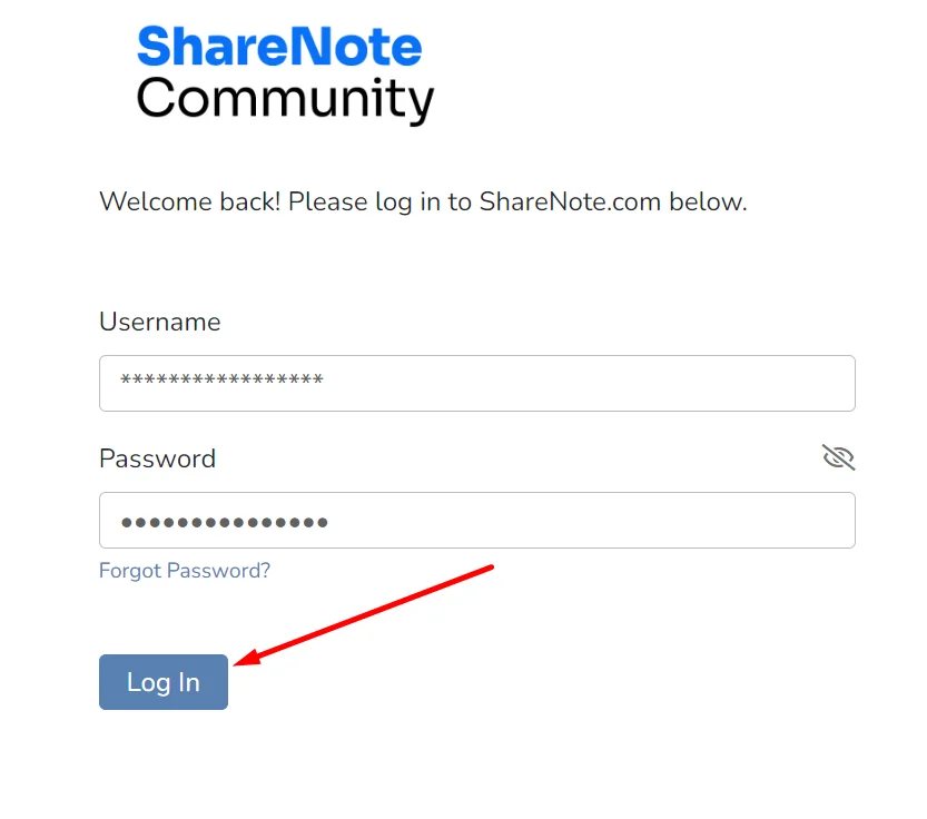 How to Login to ShareNote