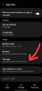 How to Clear the Cache on Android - Select Storage