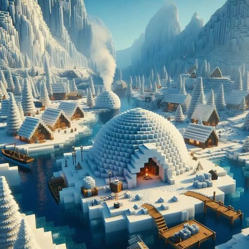 Arctic Igloo Village in Minecraft