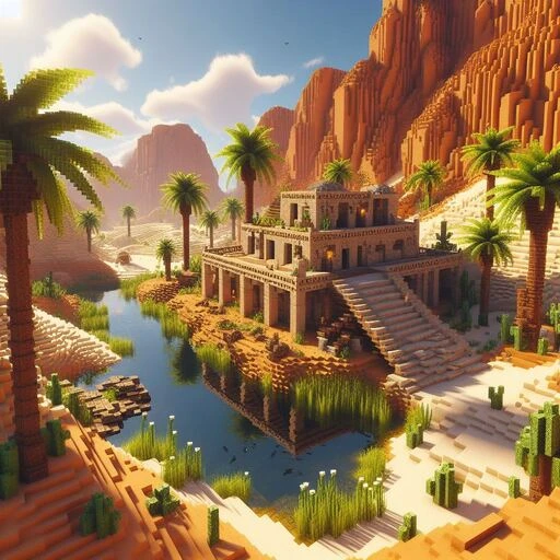 Desert Oasis idea for Minecraft