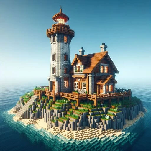 Idea of Lighthouse Keeper's Cottage in Minecraft