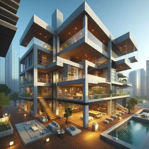 Modern Metropolis idea for Minecraft house building