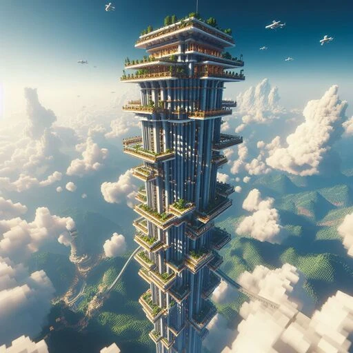 Sky-High Tower in Minecraft