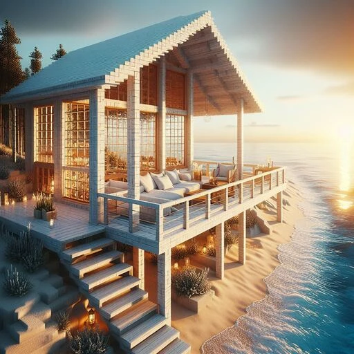 Beachfront Bungalow - House ideas in Minecraft